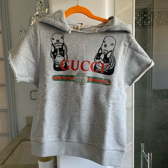 GUCCI Kids Short-Sleeve Logo Graphic Hoodie - Picture 4 of 7